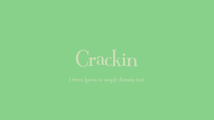 Crackin Font