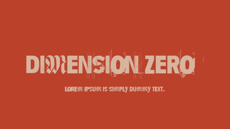 Dimension Zero Font