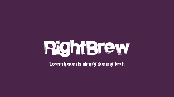 RightBrew Font