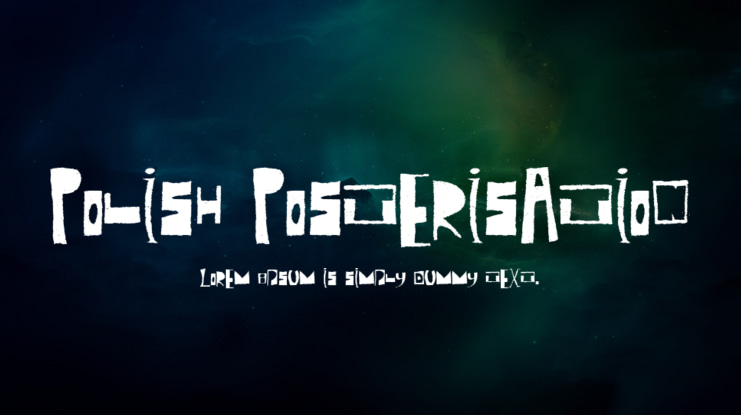 Polish Posterisation Font