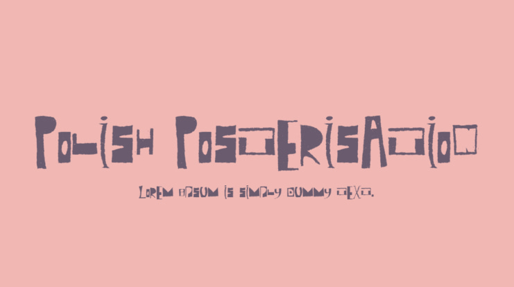 Polish Posterisation Font