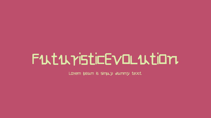 FuturisticEvolution Font