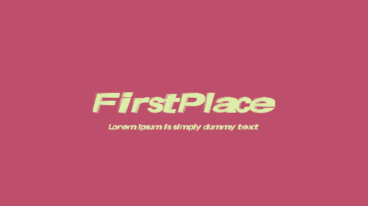 FirstPlace Font