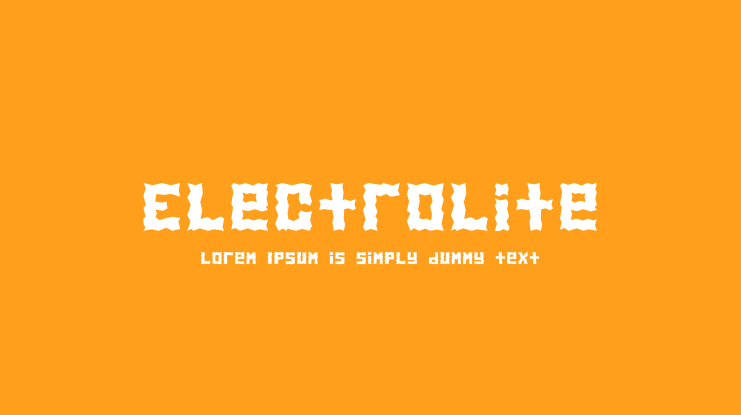 Electrolite Font