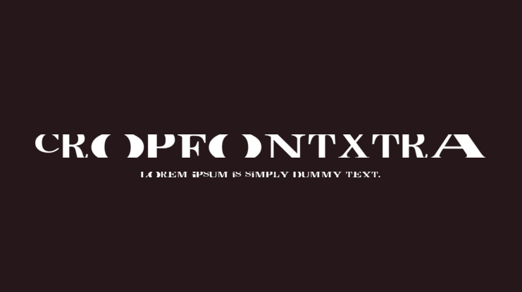 CropFontXtra Font