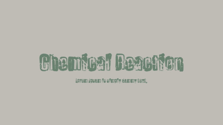 Chemical Reaction Font