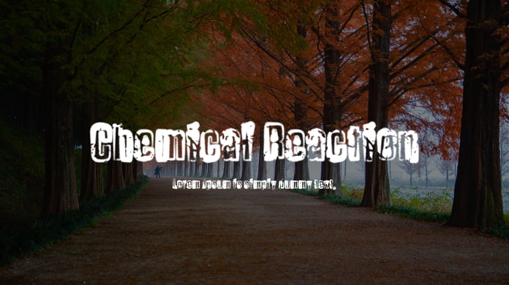 Chemical Reaction Font