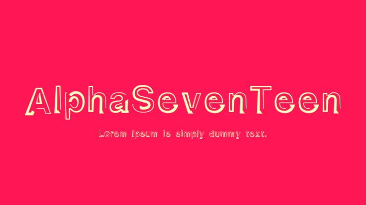 AlphaSevenTeen Font Family