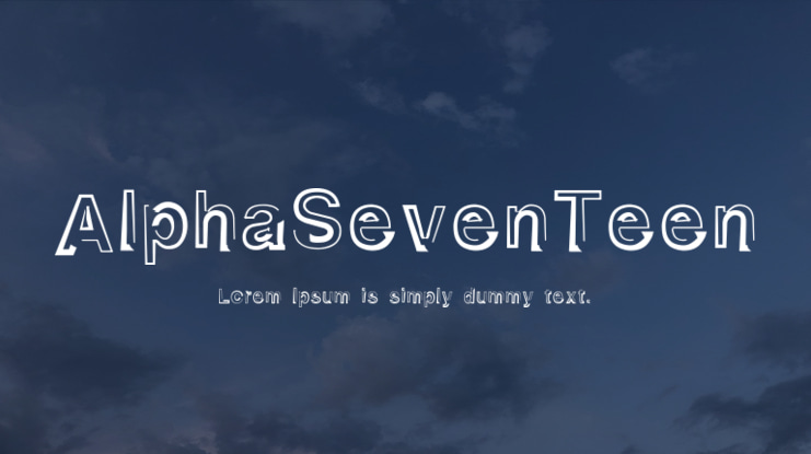 AlphaSevenTeen Font Family