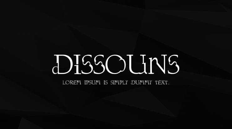 Dissouns Font