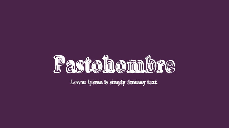 Pastohombre Font