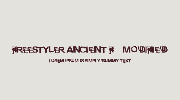 freestyler ancient f6(modified) Font