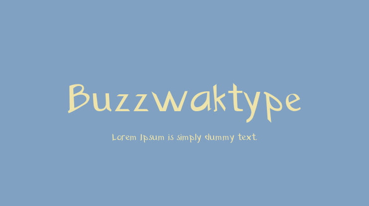 Buzzwaktype Font