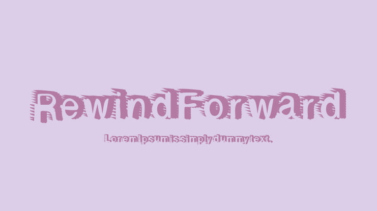 RewindForward Font