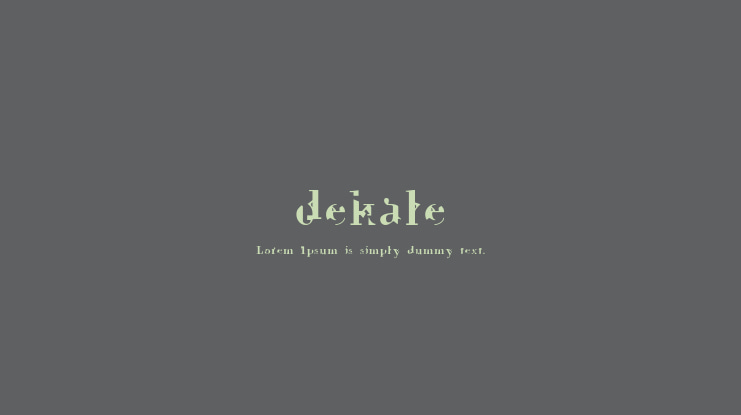 dekale Font