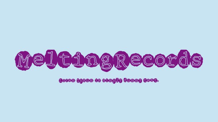 MeltingRecords Font