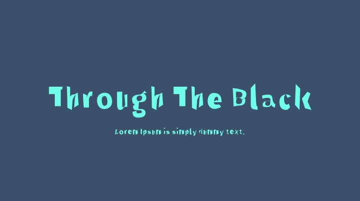 Through The Black Font Family