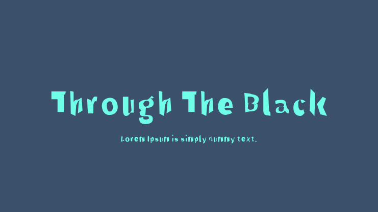 Through The Black Font Family