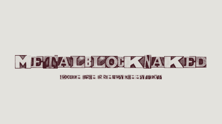 MetalblockNaked Font