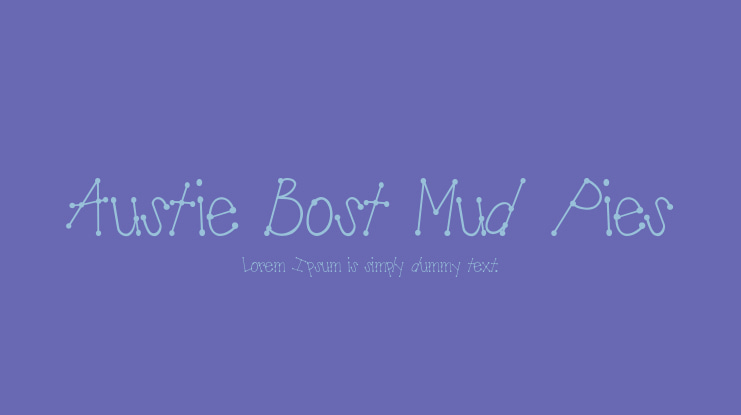 Austie Bost Mud Pies Font