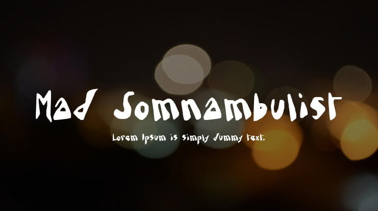 Mad Somnambulist Font
