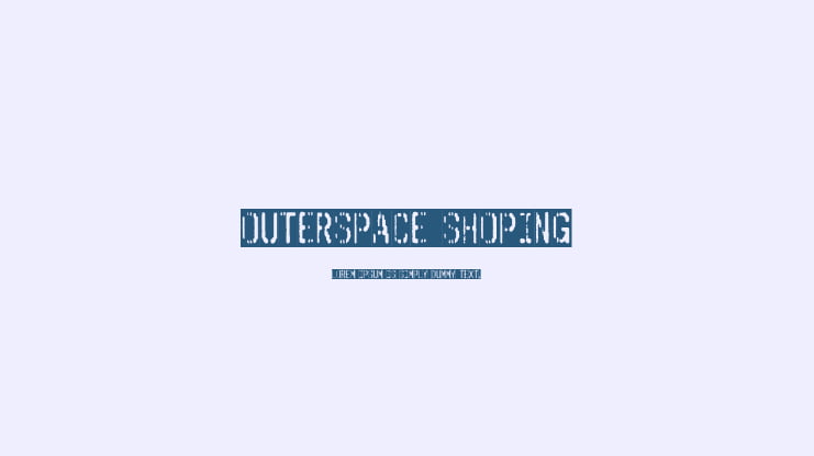 Outerspace Shoping Font