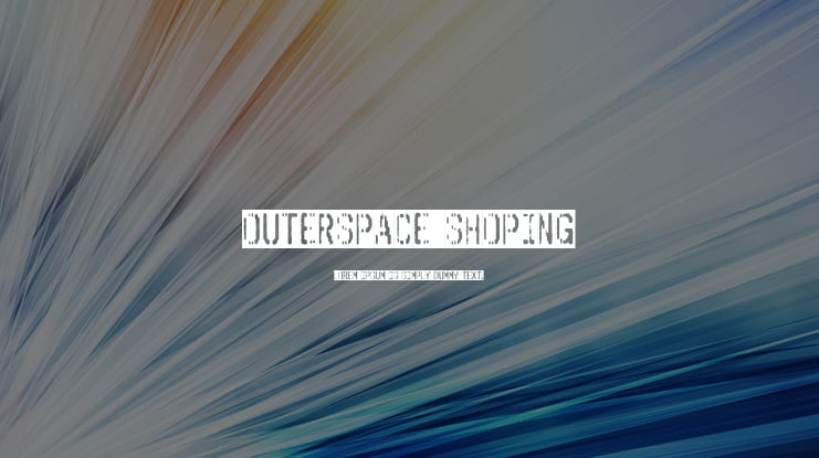 Outerspace Shoping Font