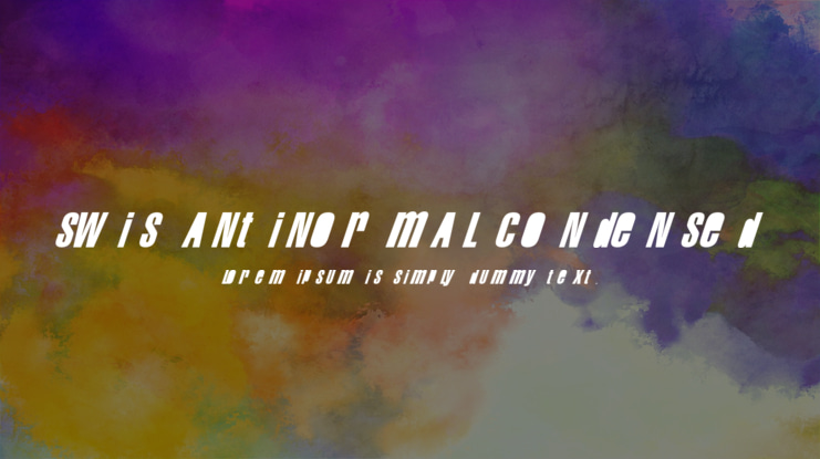 Swis AntiNormal Condensed Font