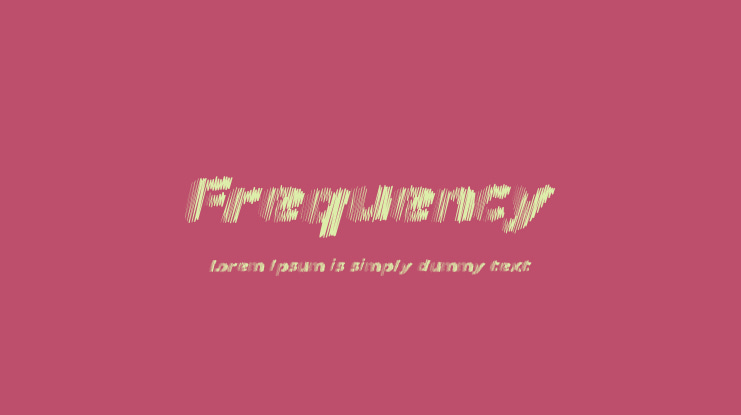 Frequency Font