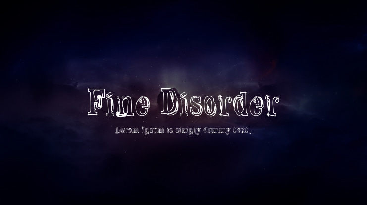 Fine Disorder Font