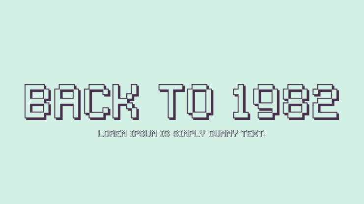 Back to 1982 Font