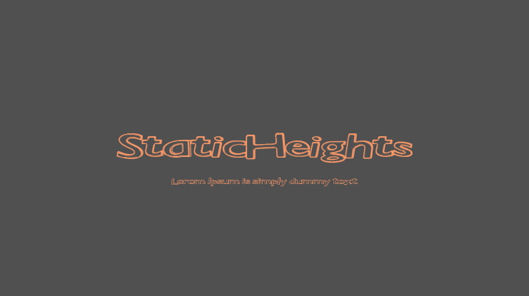 StaticHeights Font