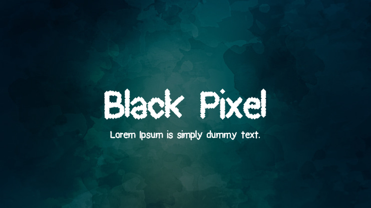 Black Pixel Font