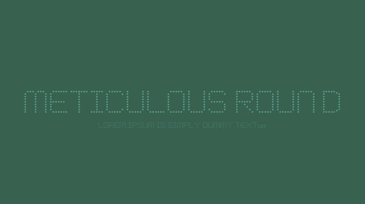Meticulous Round Font