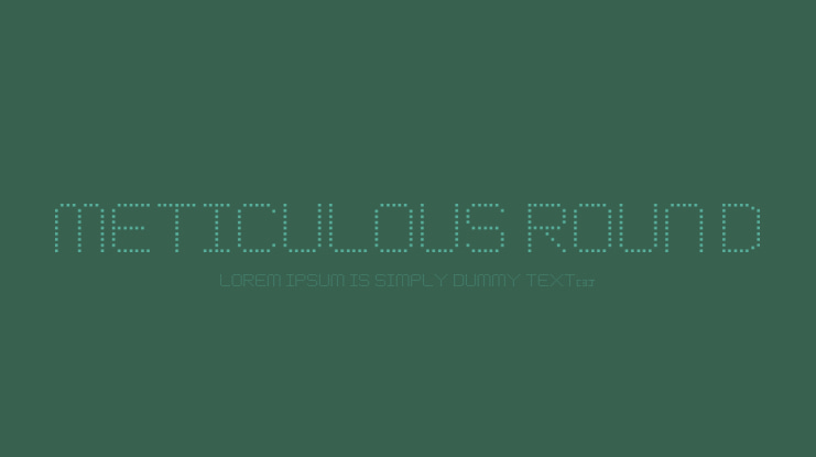 Meticulous Round Font