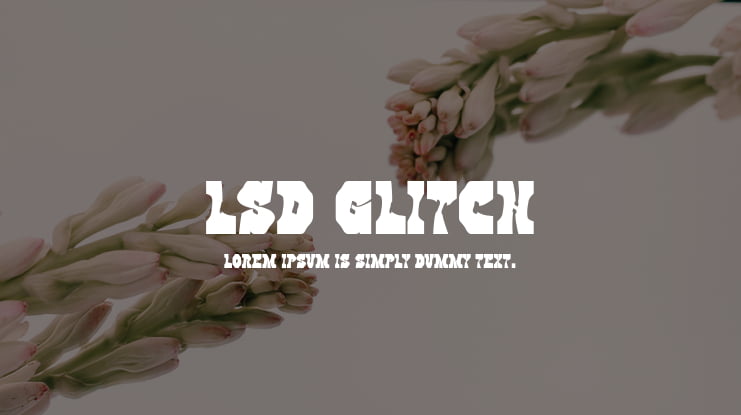LSD GLITCH Font