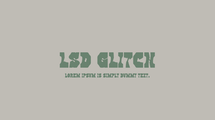 LSD GLITCH Font