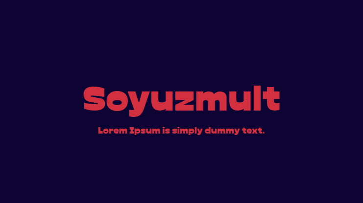 Soyuzmult Font