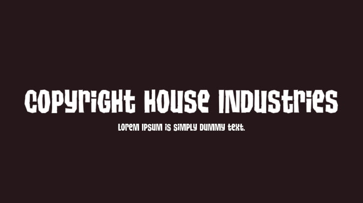 Copyright House Industries Font