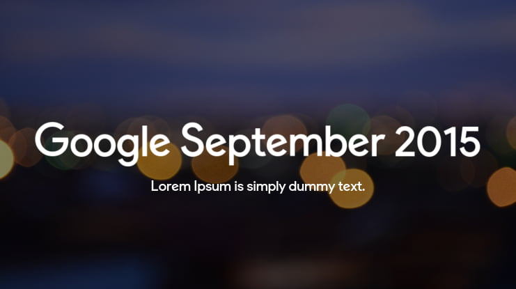 Google September 2015 Font
