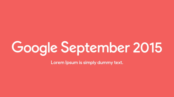 Google September 2015 Font