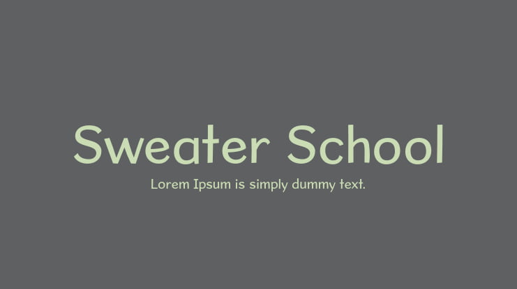Sweater School Font Family