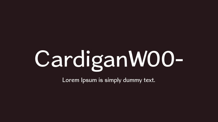 CardiganW00- Font Family