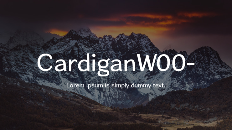 CardiganW00- Font Family