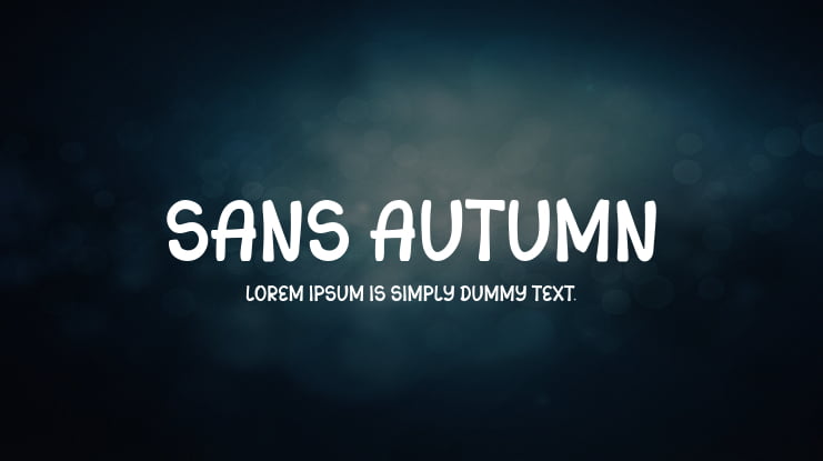 Sans Autumn Font