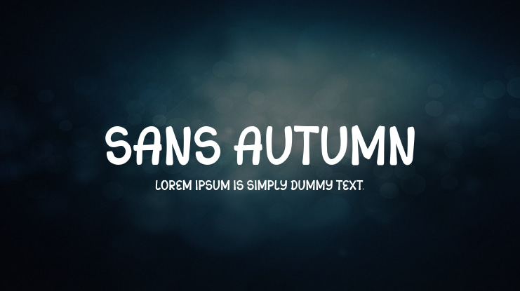 Sans Autumn Font