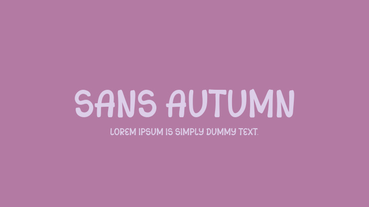 Sans Autumn Font
