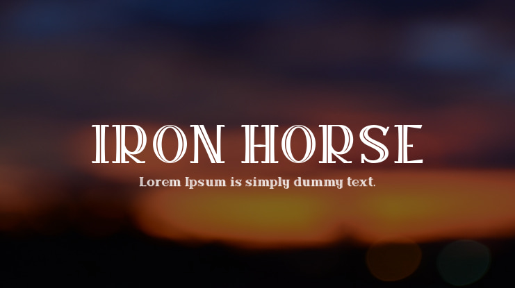 IRON HORSE Font