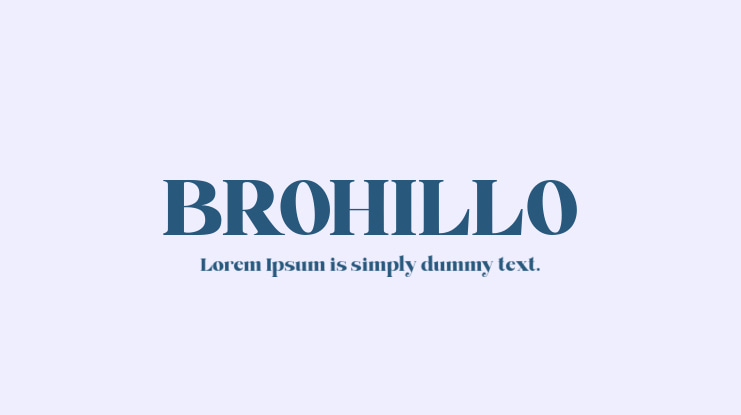 BROHILLO Font
