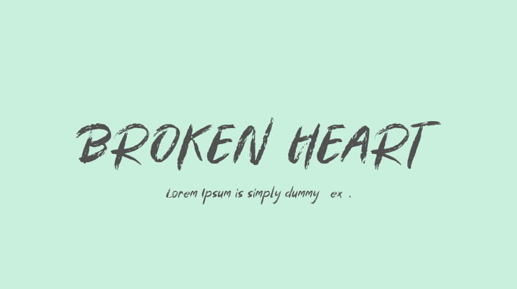 BROKEN HEART Font
